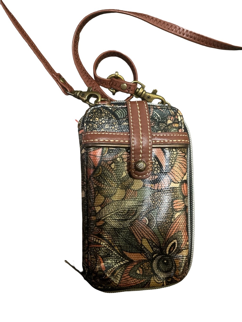 Sakroot small shoulder purse/bag fall colours boho cabin artsy travelling